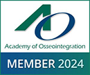 Member of the Academy of Osseointegration 2024